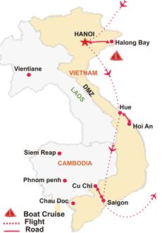 Vietnam Tour Map